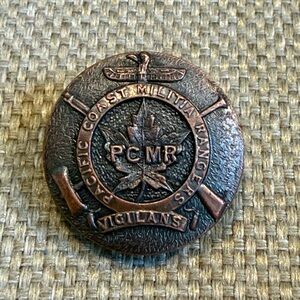 World War II Pacific Coast Militia Rangers (PCMR) cap badge